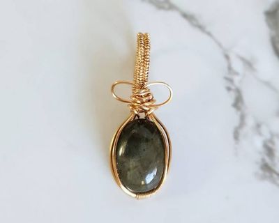 Alternate image for Labradorite Gold-Colored Sterling Silver Pendant