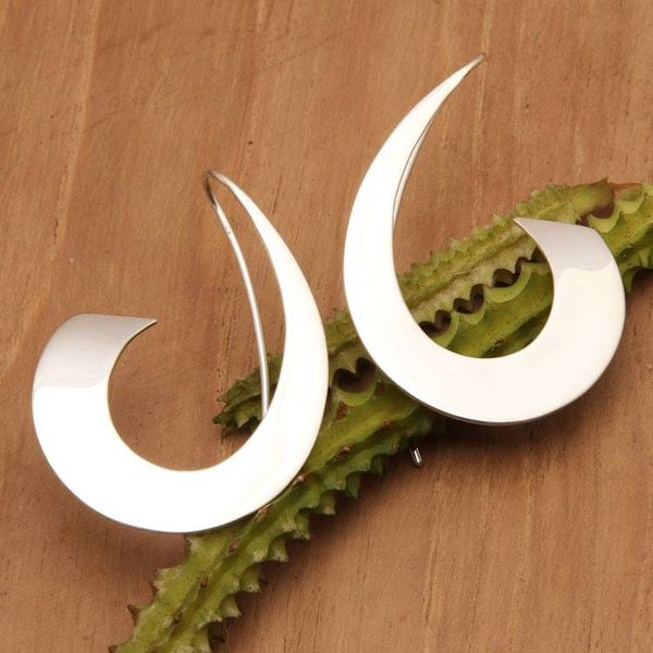 Alternate image for High-Polished Flame-Shaped Sterling Silver Drop Earrings Future Flames