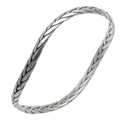 Alternate image for Braided Round Sterling Silver Bangle Bracelet Braided Roundup