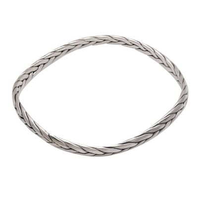 Alternate image for Braided Round Sterling Silver Bangle Bracelet Braided Roundup
