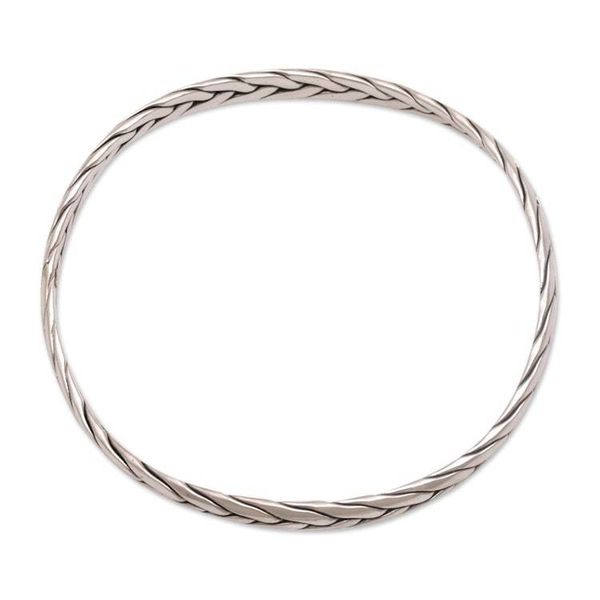 Alternate image for Braided Round Sterling Silver Bangle Bracelet Braided Roundup