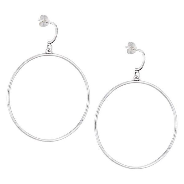 Image for Sterling Silver Hoop Dangle Earrings Aurora