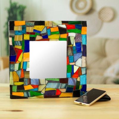 Alternate image for Stained glass mirror Symphony of Color