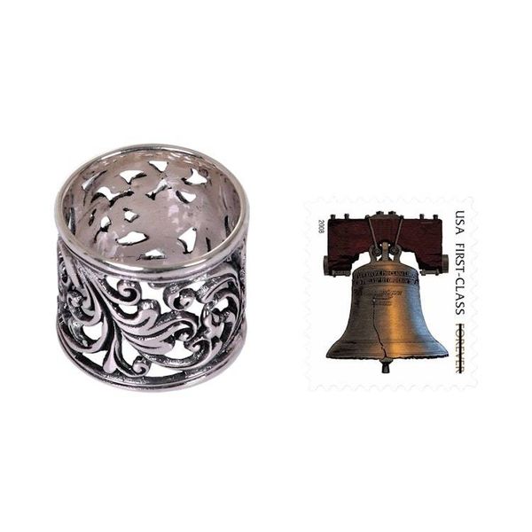 Alternate image for Balinese Womens Sterling Silver Handcrafted Wide Band Ring Tropical Rain Forest
