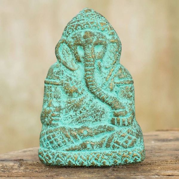Alternate image for Hinduism Art Recycled Paper Wall Sculpture of Lord Ganesha Honor Ganesha