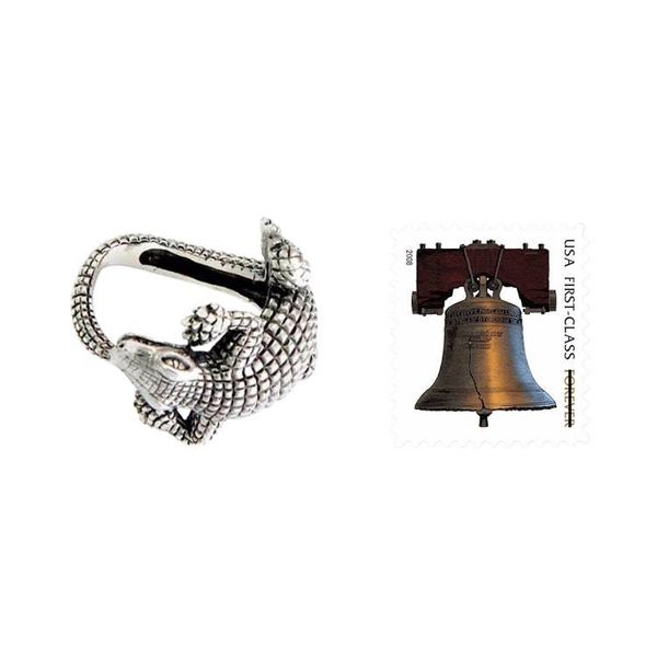 Alternate image for Hand Made Sterling Silver Ring from Indonesia Baby Crocodile