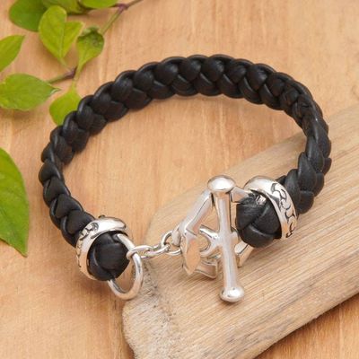 Primary image for Mens Hand Crafted Leather Bracelet Groove