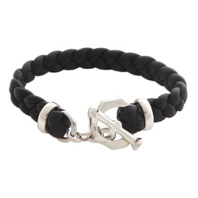 Alternate image for Mens Hand Crafted Leather Bracelet Groove