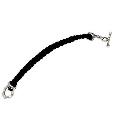 Alternate image for Mens Hand Crafted Leather Bracelet Groove