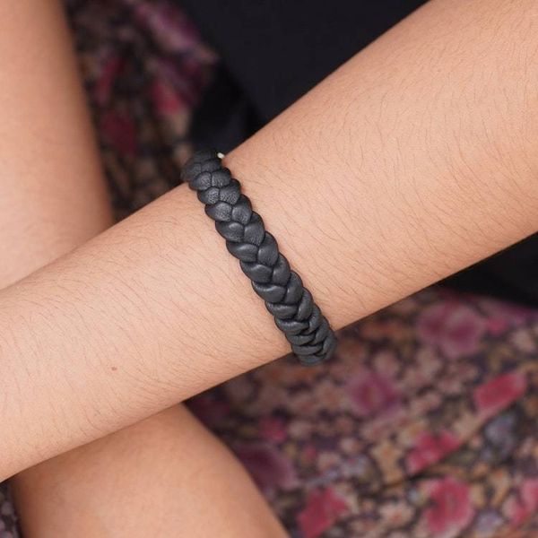 Alternate image for Mens Hand Crafted Leather Bracelet Groove