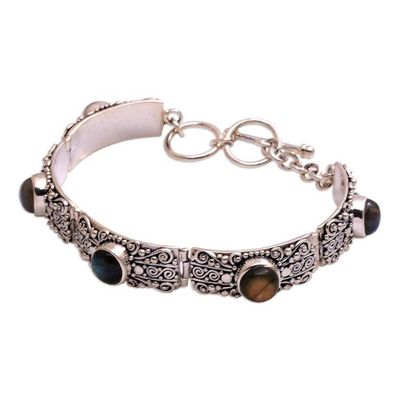 Alternate image for Labradorite and Sterling Silver Link Bracelet from Bali Sukawati Wangi