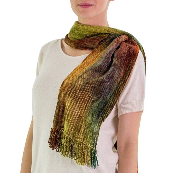 Alternate image for Fair Trade Rayon Chenille Scarf Summer Dreamer