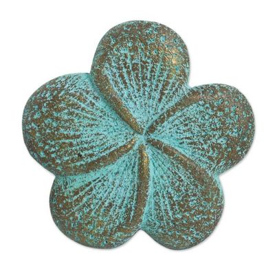 Alternate image for Flower Wall Adornment Handmade Recycled Paper Sculpture Inspiring Frangipani