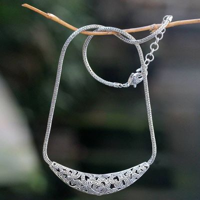 Primary image for Reversible Sterling Silver Handcrafted Heart Theme Necklace Lotus Hearts