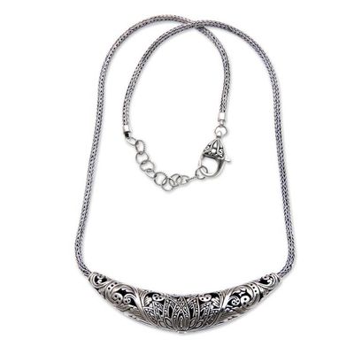 Alternate image for Reversible Sterling Silver Handcrafted Heart Theme Necklace Lotus Hearts