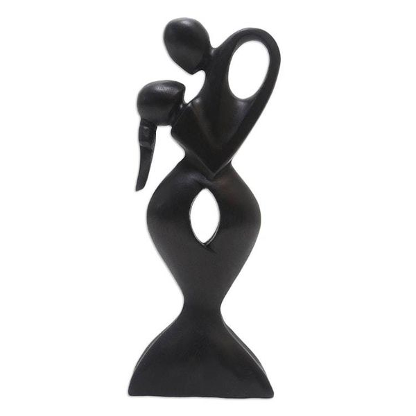 Alternate image for Artisan Crafted Romantic Dancing Couple Sculpture Soul Embrace