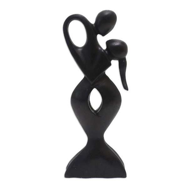 Alternate image for Artisan Crafted Romantic Dancing Couple Sculpture Soul Embrace