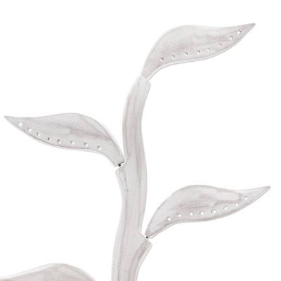 Alternate image for Jempinis Wood Leaf-Themed Jewelry Holder 21 Inch Daun Salam in White