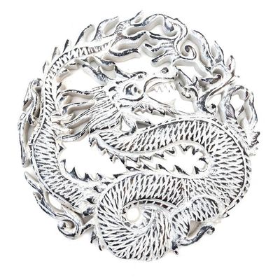 Primary image for Circular Dragon Suar Wood Wall Relief Panel from Indonesia Antaboga Rage