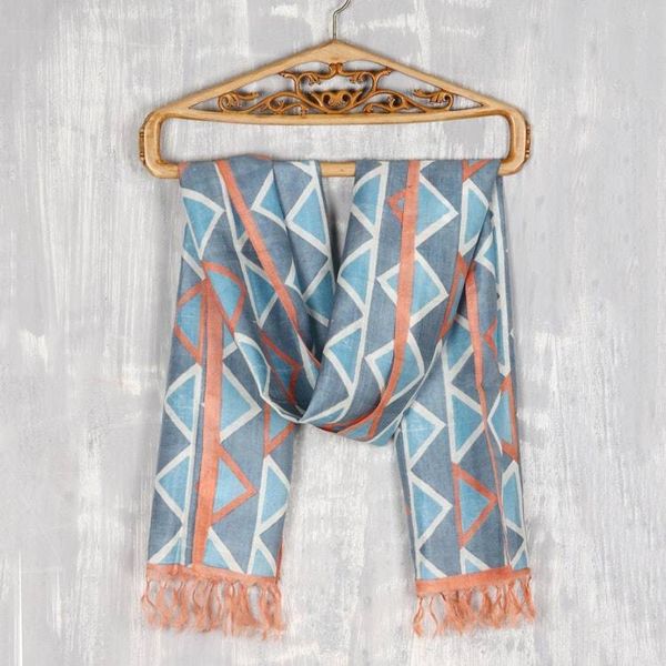 Alternate image for Hand Painted and Hand Woven Silk Scarf Hill Symphony