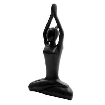 Alternate image for Hand Painted Suar Wood Figure Statuette Sacred Mountain Pose