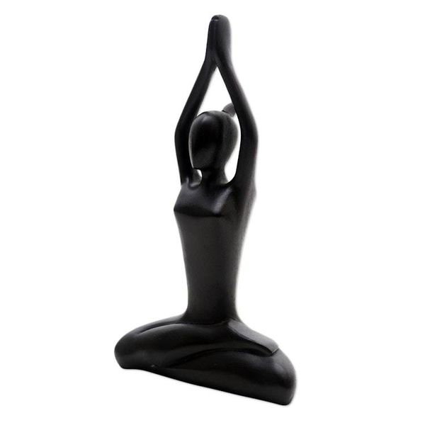 Alternate image for Hand Painted Suar Wood Figure Statuette Sacred Mountain Pose