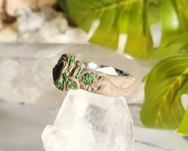 Alternate image for Pink Tourmaline Polymer Clay and Stainless Steel Ring