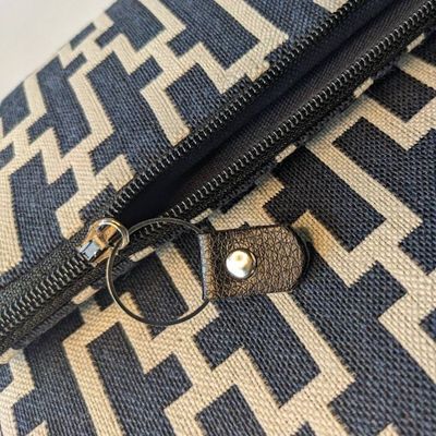 Alternate image for Foldover Clutch with Outer Pocket in Blue and White - The Kanga2