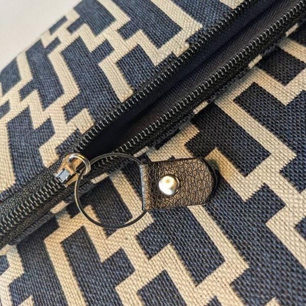Alternate image for Foldover Clutch with Outer Pocket in Blue and White - The Kanga2