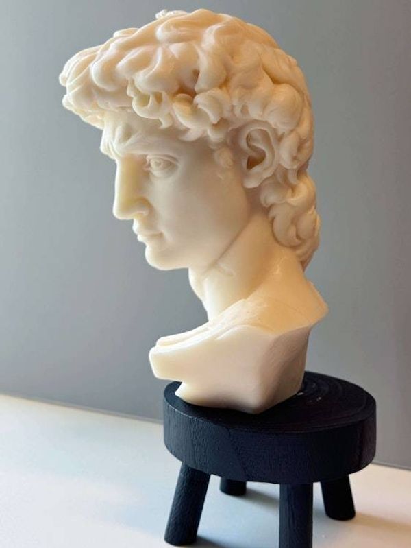 Alternate image for Classical Greek-Style Resin Bust Sculpture on Black Stand