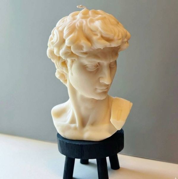 Alternate image for David Head Sculptural Candle