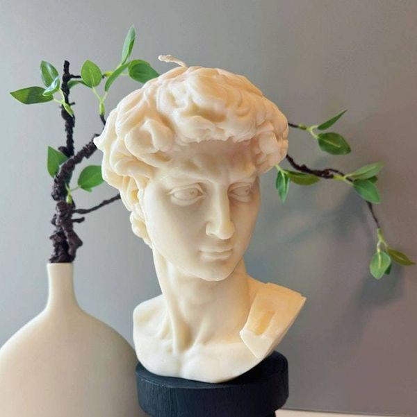 Alternate image for David Head Sculptural Candle