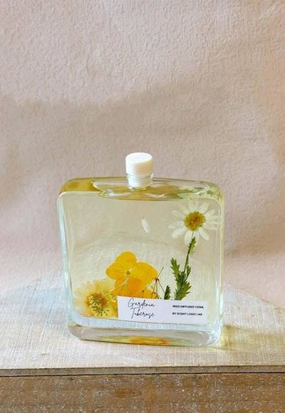 Primary image for Gardenia Intense Reed Diffuser with Real Pressed Flowers - 100ml