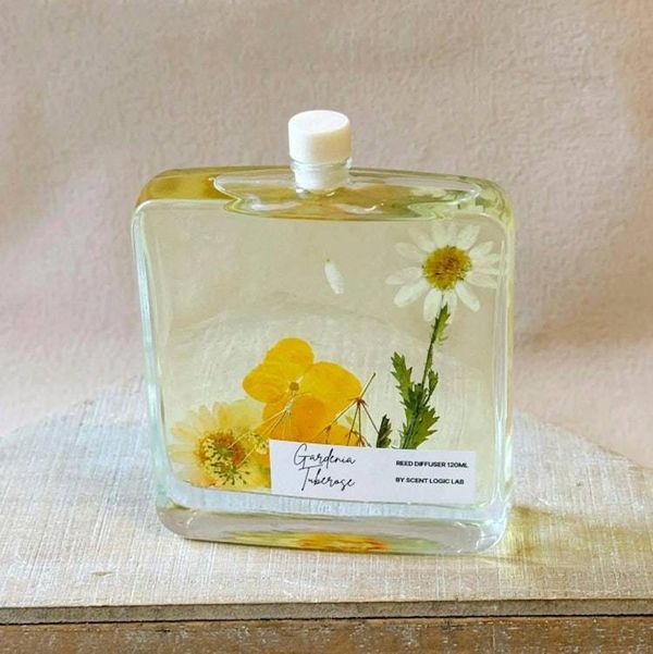 Alternate image for Gardenia Intense Reed Diffuser with Real Pressed Flowers - 100ml