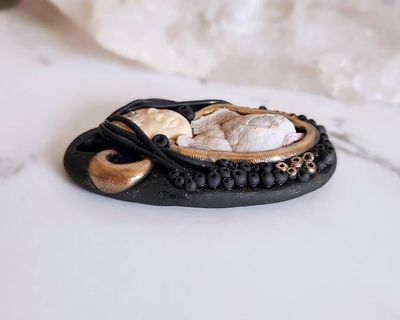 Alternate image for Mother Goddess Polymer Clay Gemstone Pendant