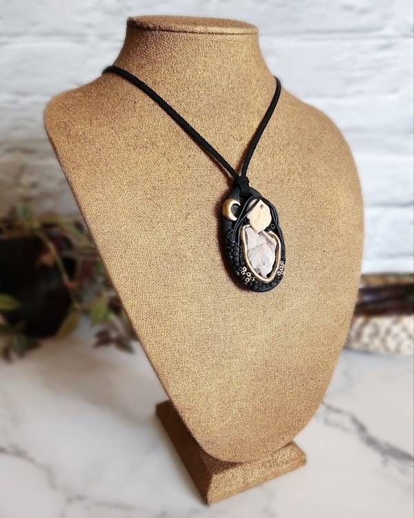 Alternate image for Mother Goddess Polymer Clay Gemstone Pendant