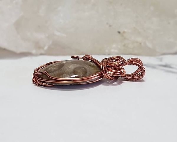Alternate image for Petoskey Coral Fossil Copper Pendant