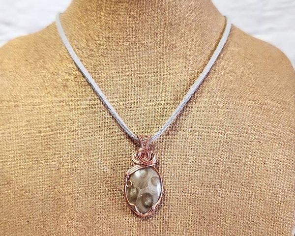 Alternate image for Petoskey Coral Fossil Copper Pendant