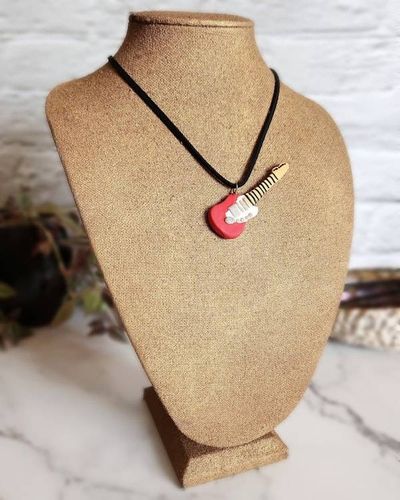 Alternate image for Miniature Electric Guitar Polymer Clay Pendant