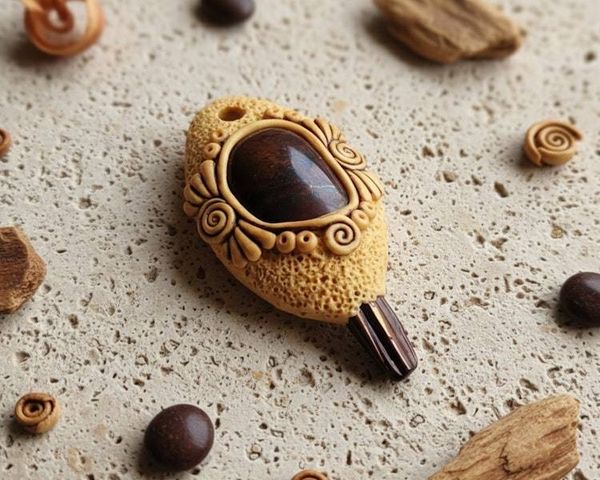 Alternate image for Root Chakra Polymer Clay Pendant