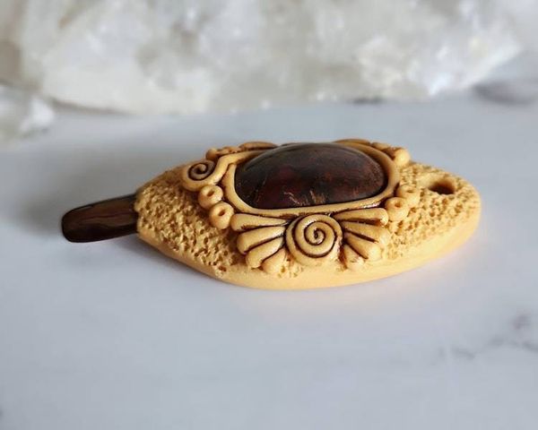 Alternate image for Root Chakra Polymer Clay Pendant