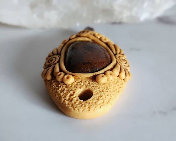 Alternate image for Root Chakra Polymer Clay Pendant