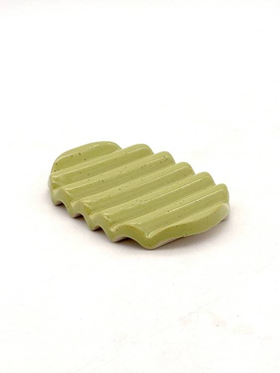 Squiggle Soap Dish in Green Limes