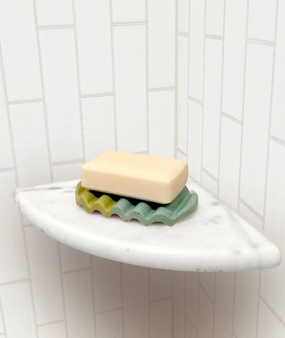 Alternate image for Squiggle Soap Dish in Colorblock Red & Yellow