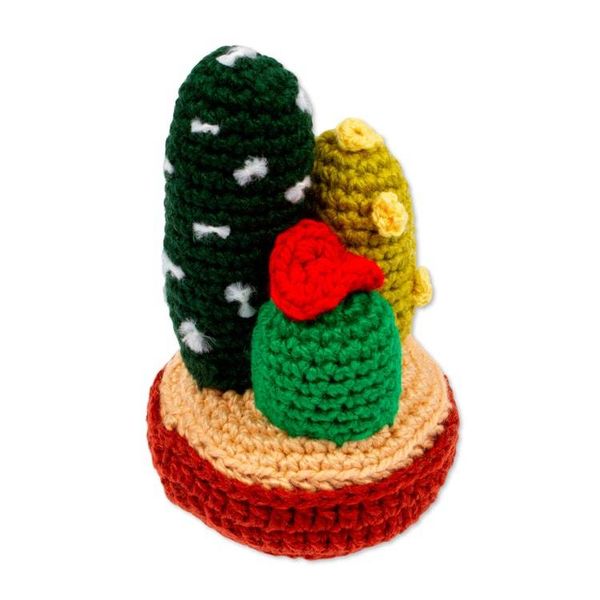 Alternate image for Hand Crocheted Cactus Decor Accent Desert Flora