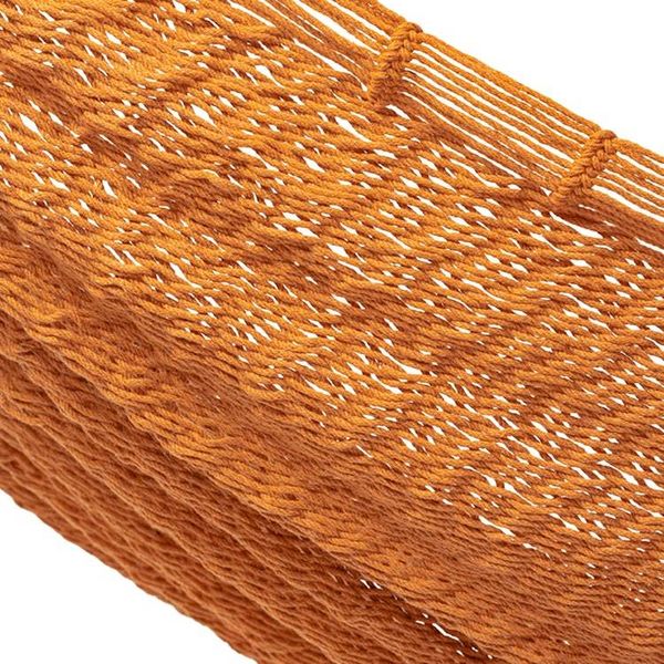 Alternate image for Hand Woven Orange Cotton Double Size Hammock Radiant Sun