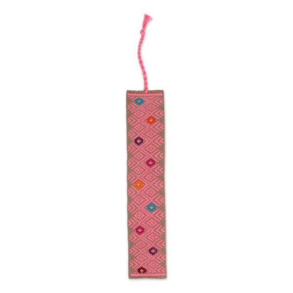 Alternate image for Folk Art-Themed Handwoven Cotton Candy 100 Cotton Bookmark Cotton Candy Literature
