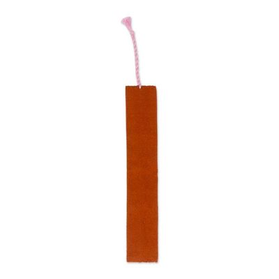 Alternate image for Diamond-Patterned Bubblegum Pink Cotton Bookmark from Mexico Bubblegum Letters