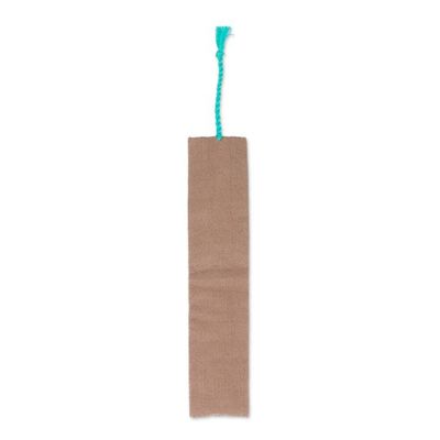 Alternate image for Zig-Zag-Patterned Celadon 100 Cotton Bookmark from Mexico Celadon Rainbow
