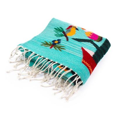Alternate image for Tree of Life-Themed Hand-Woven Zapotec Wool Area Rug 2x3 Mexican Tree of Life